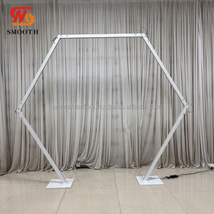SMOOTH New Design Custom Size Wedding Glowing Arch Metal <b>Backdrop</b> <b>Stand</b> Led Light for Party Events Decor - Product Image 2