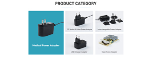 UL62368-1 Standard 24W <b>US</b> DC Switching <b>Power</b> <b>Adapter</b> PC Material 1A Output Current Plug-In Connection GOE Brand 1.5m Cable - Product Image 5