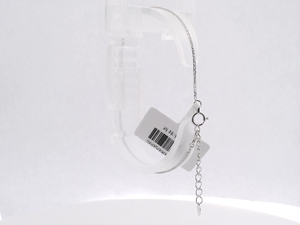 Flexible Square Rope White Pt950 Ultra Thin <b>Wristlet</b> with Smooth Braids Minimalist All Gender Daily Commute Gift Platinum Wrist - Product Image 5