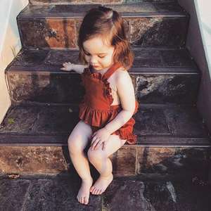 Conjunto de Ropa de Verano 2019 para Bebés y Niñas Pequeñas, Blusa sin Mangas de Algodón y Lino + Pantalones Cortos, Conjunto de 2 Piezas - Product Image 4