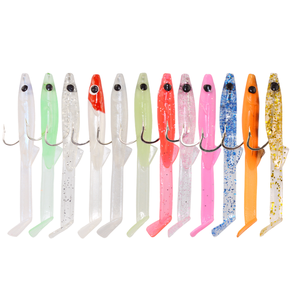 Leurre souple de pêche à l'<span class=keywords><strong>anguille</strong></span> 55mm 0.89g <span class=keywords><strong>appât</strong></span> souple artificiel brillant avec crochet pour la pêche en rivière leurres leurres espagnols - Product Image 1