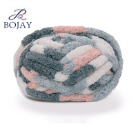 Yarncrafts Fluffy Vegan 100% Polyester Thick Jumbo Yarn Chunky Crochet Knitting Chenille Yarn