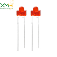 Diode LED diffuse rouge super lumineuse de type tour à 2 broches, 1,8 mm, 1,8-2,2 V, 18-20 mA, garantie 3 ans, RoHS, vente en gros