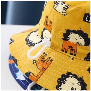 Cotton <strong>Personalised</strong> <strong>Babies</strong> Wide-brimmed Summer Daily Use Image Animal Printed Customise Bucket Sun <strong>Hat</strong> - Product Image 2