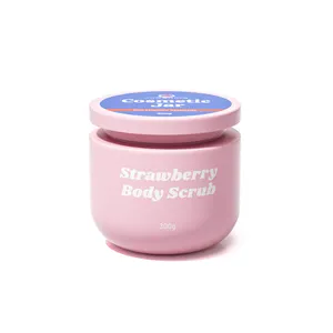Wide Mouth 50g 80g 250ml 300ml 8 Oz Large Empty Custom Body Butter Scrub Container Recycles PCR Plastic Cosmetic Jar With Lid
