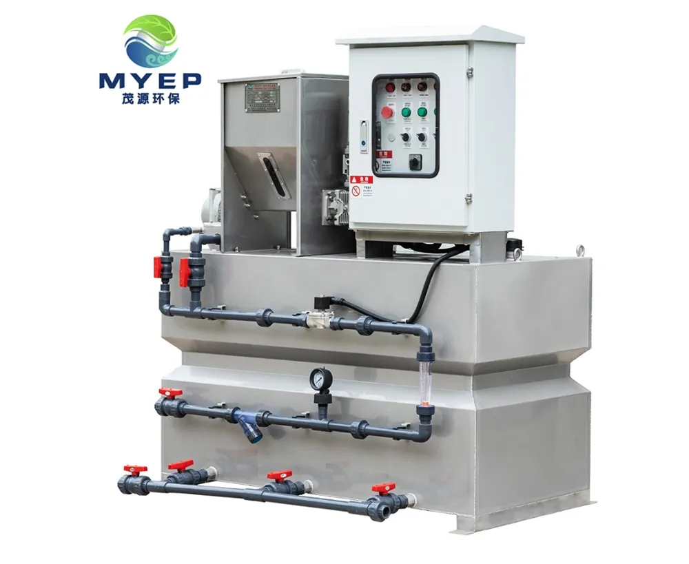 auto chlorination dosing machine alum acid floc tank flocculation dosing system for water treatment plant process