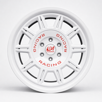 Nouvelle jante en alliage d'aluminium forgé à 20 rayons, finition blanc brillant, logo personnalisé, jante de voiture à déport profond, 16-22 pouces, 5x114.3 pour