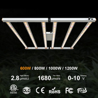 Lampe de culture LED pliable OEM ODM 720W 800W 1000W 1200W 1500W Spectre complet Samsung IP65 Étanche Gradation 0-10V pour Serre