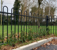Clôture tubulaire en acier robuste en forme de U, résistante aux intempéries, balustrade décorative en métal pour jardin, école, rue, aménagement paysager