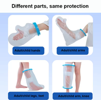 Couverture universelle de bandage imperméable pour bras de cheville Housse de protection en plâtre de bras de cheville en PVC