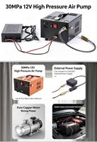 Compresseur d'air portable haute pression 4500psi 300bar 30MPa 12V 110V 220V pour mini-cylindre de plongée PCP