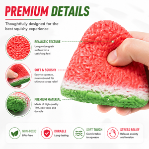 Hot Selling High Quality Squishy Toys TPR Watermelon Sushi Squeeze Toy for Children - Product Image 3