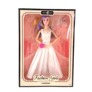 New Arrival Fashion 11 Inch Solid Body with Wedding Dress Doll for Girls