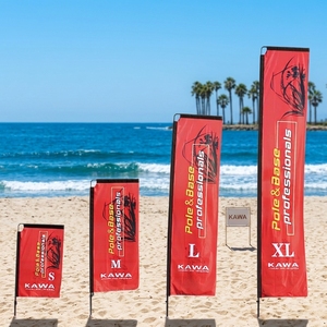 Drapeau de plage personnalisé avec logo imprimé, publicité extérieure, fanions en forme de larme, fanions plume, 110g polyester, mât en fibre de verre, croix métallique - Product Image 5