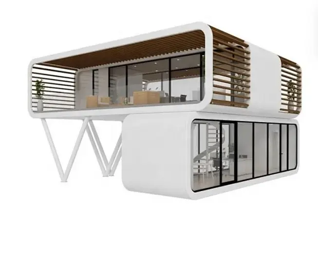 Prefab House Living And Working Apple Cabin Customized Outdoor Modern Popular Tiny House Mobile Working House