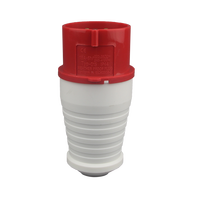 Prise électrique industrielle grise 16A 4P IP44 CE 400V sans mise à la terre, étanche à la poussière et à l'eau, pour intérieur/extérieur, à emboîtement