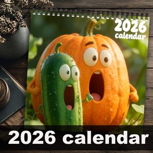 <span class=keywords><strong>Calendrier</strong></span> mural mensuel en gros personnalisé, spirale, Légumes 2026-2027, <span class=keywords><strong>calendrier</strong></span> suspendu pour la décoration de la maison et du bureau - Product Image 5