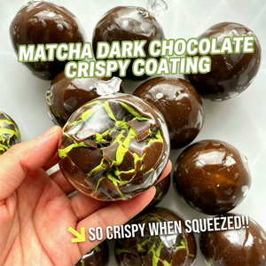 Crispy Handmade Ball Mint Dark <b>Chocolate</b> Soft Stress-Relief Clay Ball <b>Crunchy</b> Squeaky Squeeze Vent for Sound Lovers - Product Image 1