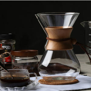 Verser sur l'ensemble pot de serveur de café avec <span class=keywords><strong>filtre</strong></span> goutte à goutte en verre élégant goutteur de café <span class=keywords><strong>carafe</strong></span> en verre pour voyage Camping ensembles de café et de thé - Product Image 4