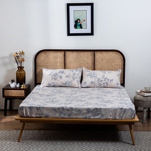 Ensemble de draps en coton de qualité supérieure, très vendu, pour lit double, literie avec 2 taies d'oreiller, style hôtel et maison, prix de gros - Product Image 1