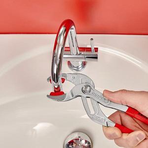 KNIPEX - 81 13 250 Pince à siphon et connecteur pour pièges, raccords de tubes et connecteurs chromés, poignées avec plaques antidérapantes - Product Image 4