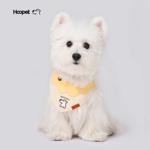 Hoopet Bavoir pour chien en coton pur, motif feuille d'érable, confortable, style bandana dessin animé, accessoire - Product Image 1