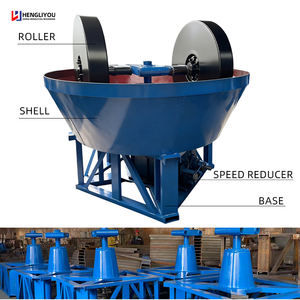 Molino de Bandeja Húmeda de Ahorro Energético para Minería de Oro, Adecuado para Plantas Mineras Pequeñas y Medianas, Funcionamiento Continuo 24 Horas - Product Image 4