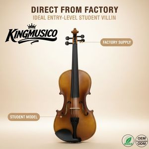 Violín para Estudiantes SVH-03L, Cuerpo <span class=keywords><strong>de</strong></span> Madera Contrachapada con Acabado Mate, Arco <span class=keywords><strong>de</strong></span> Arce Sólido |   Tamaños 1/16-4/4 |   Kit Completo con Estuche, Directo <span class=keywords><strong>de</strong></span> Fábrica - Product Image 2