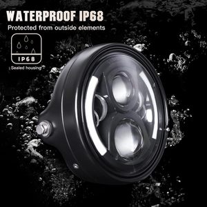 Faro LED Redondo para Motocicleta con Carcasa, Señal de Giro, DRL, Luz Alta/Baja para Harley, Honda, Suzuki, <span class=keywords><strong>Yamaha</strong></span> - Product Image 3