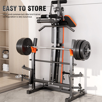 Rack de musculation multifonctionnel avec système de croisement de câbles, station d'entraînement à charge libre pour salle de sport à domicile