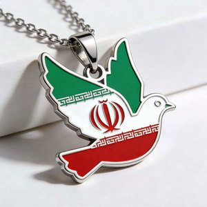 สร้อยคอเหล็กกล้าไร้สนิม 316L กันน้ำ ลายพิราบแห่งสันติภาพ รุ่น 2026 ชุบทอง 14k 18k PVD ลายแผนที่อิหร่าน สำหรับผู้หญิง - Product Image 5