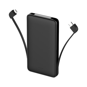 High Quality Cheap Price Promotion Gift Product Portable Built-in Cables Battery Charger 10000mAh Power Bank