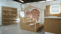 Meubles de magasin de bonbons personnalisés, café en bois tendance, vitrine de boutique de beignets, Design d'intérieur de café moderne
