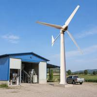 GWS-10KW 10KW Windturbine mit Elektromagnetischer Bremse, Sicherer Wind 45m/s, 2,5m/s Start, 3 FRP-Rotorblätter, PMSG 220V 380V IP54