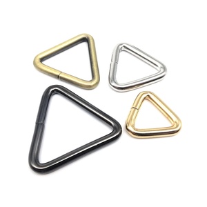 Bolso de mano de Metal de alta calidad de 20mm, 25mm, 32mm y 38mm, correa de cuero, correa para Collar de perro, cadena <span class=keywords><strong>Web</strong></span> O de anillo triangular, cierre de hebilla DIY - Product Image 5