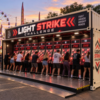 Machine de jeu de réaction commerciale Light Strike Challenge pour 10 joueurs, idéale pour la location événementielle, les fêtes foraines et l'activation de marque