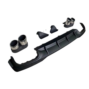 Difusor Trasero de Parachoques de Coche Estilo <span class=keywords><strong>S7</strong></span>, PP ABS con Acero Inoxidable para AUDI A7 S 2019+ - Product Image 1