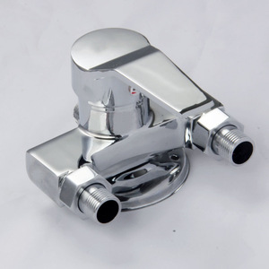 Exposed <b>Shower</b> Faucet Mix Valve 1 Hole Wall Mount Ceramic Core Brass Modern Bathroom Hot Cold Water <b>Control</b> - Product Image 2