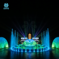Fuente de Agua Musical con Luces LED Multicolores, Ecológica, de Acero Inoxidable 304 para Festivales al Aire Libre y Turismo