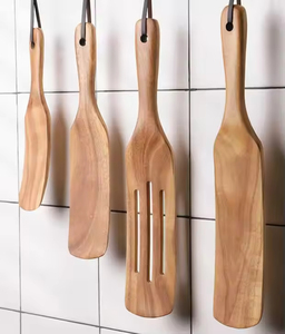 4 Pcs Sets Eco-friendly Handmade Cooking Salad Stirring Tools Wooden Spatula Spoon <b>Kitchen</b> Spurtle Set Cookware Utensils - Product Image 1