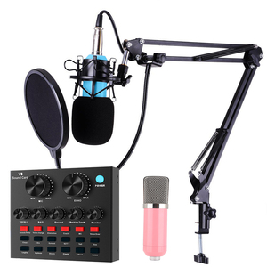 Microfone e microfone bm700 para estúdio, conjunto profissional de microfone e condensador, com placa de som v8, <span class=keywords><strong>karaoke</strong></span>, bm800 - Product Image 6