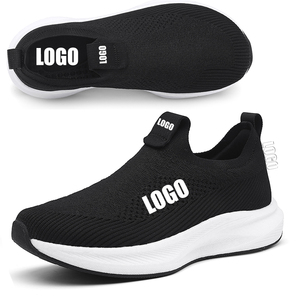 Chaussures de sport respirantes pour hommes, à bout rond large, personnalisées, blanches et noires, pour la marche et la course, été, tailles 39-46 - Product Image 2
