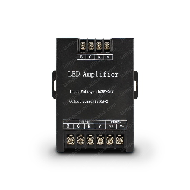 DC5 24V Iron Shell RGB LED Amplifier High Power 360W LED PWM Controller Signal Repeater for Light Strip High Performance Dimmers