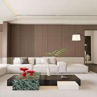 Panneau en fibre de charbon de bambou imperméable, série grain de bois, pour décoration murale de réception d'hôtel, Chine, multi-catégories