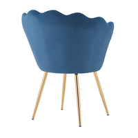 Fauteuil de salle à manger contemporain de luxe, design moderne, pour la maison, le bureau, la cuisine, l'appartement, avec pieds en métal et revêtement en velours