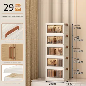 Meerlaagse Opvouwbare Plastic Opbergdoos Pp Desktop Briefpapier Organizer Diversen Sorteerkastdeur Voor Thuiskastje - Product Image 6