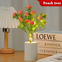 Lampe de table en plastique IP65 blanc chaud en forme de fruits (pomme, pêche, orange) pour la maison, les fêtes, les cadeaux pour enfants et la décoration de fête