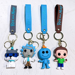 Portachiavi Rick e <span class=keywords><strong>Morty</strong></span> per Coppie, Ciondolo Personalizzato per Auto, Ornamento Creativo per Zaino - Product Image 2