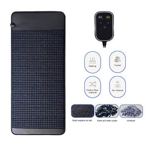 Colchão de Massagem Térmico de Jade Preto e Branco com Infravermelho Longo 1-30hz para Relaxamento Corporal em Salões 190x80cm - Product Image 1