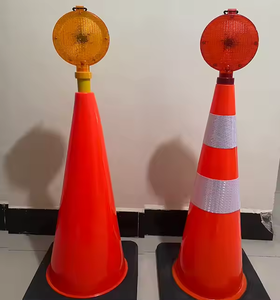 Lampe de signalisation LED pour cône de signalisation, cône de circulation lumineux clignotant, lampe solaire pour cône de signalisation, bâton de signalisation d'urgence portatif - Product Image 6